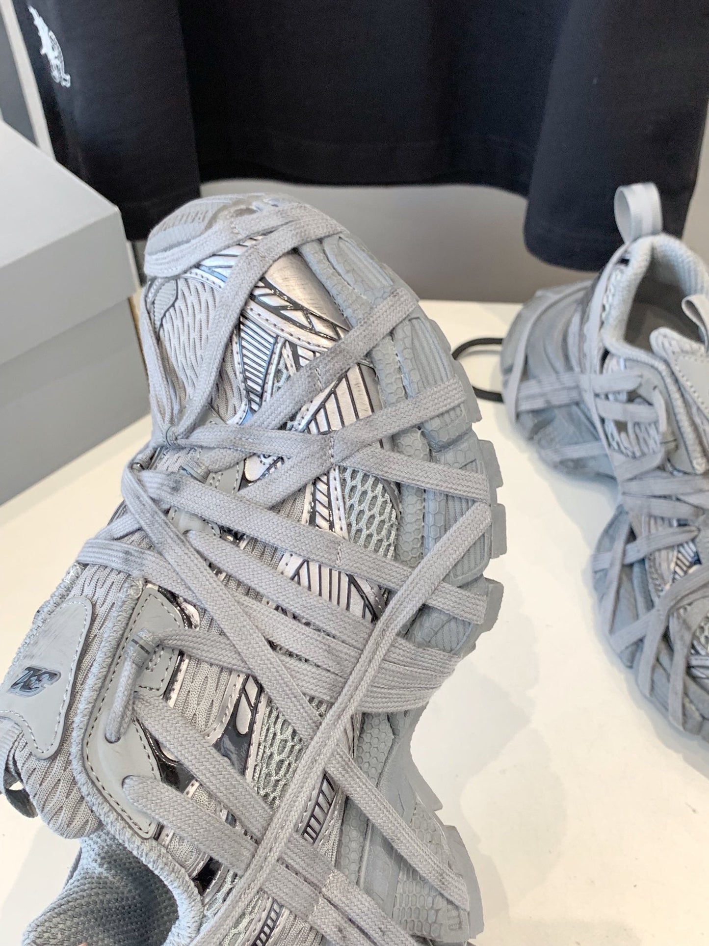 3XL EXTREME LACE SNEAKER ALL GRAY - 35