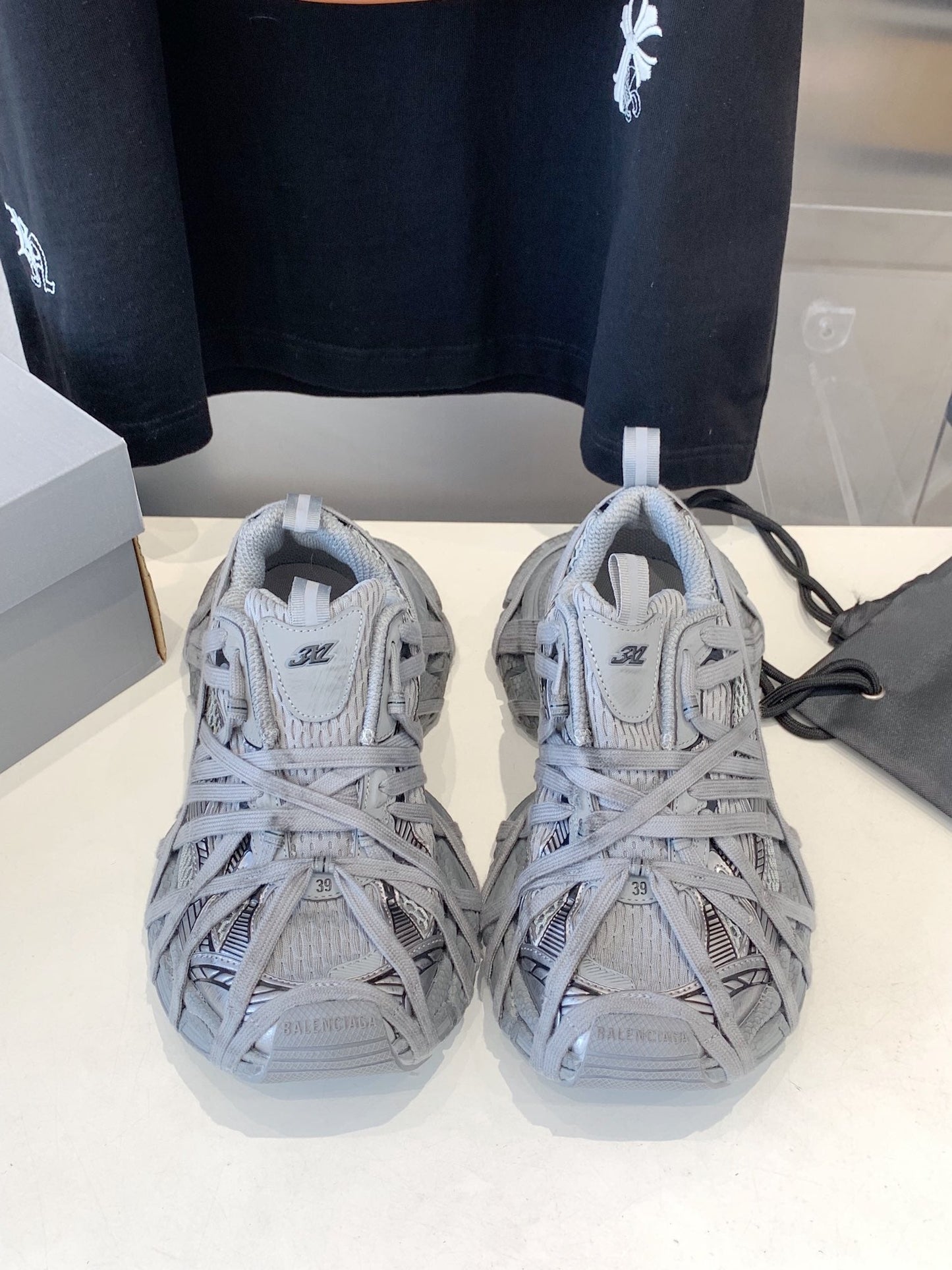 3XL EXTREME LACE SNEAKER ALL GRAY - 35