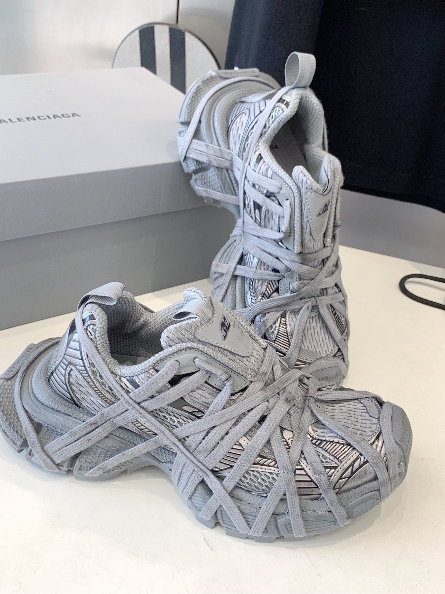 3XL EXTREME LACE SNEAKER ALL GRAY - 35