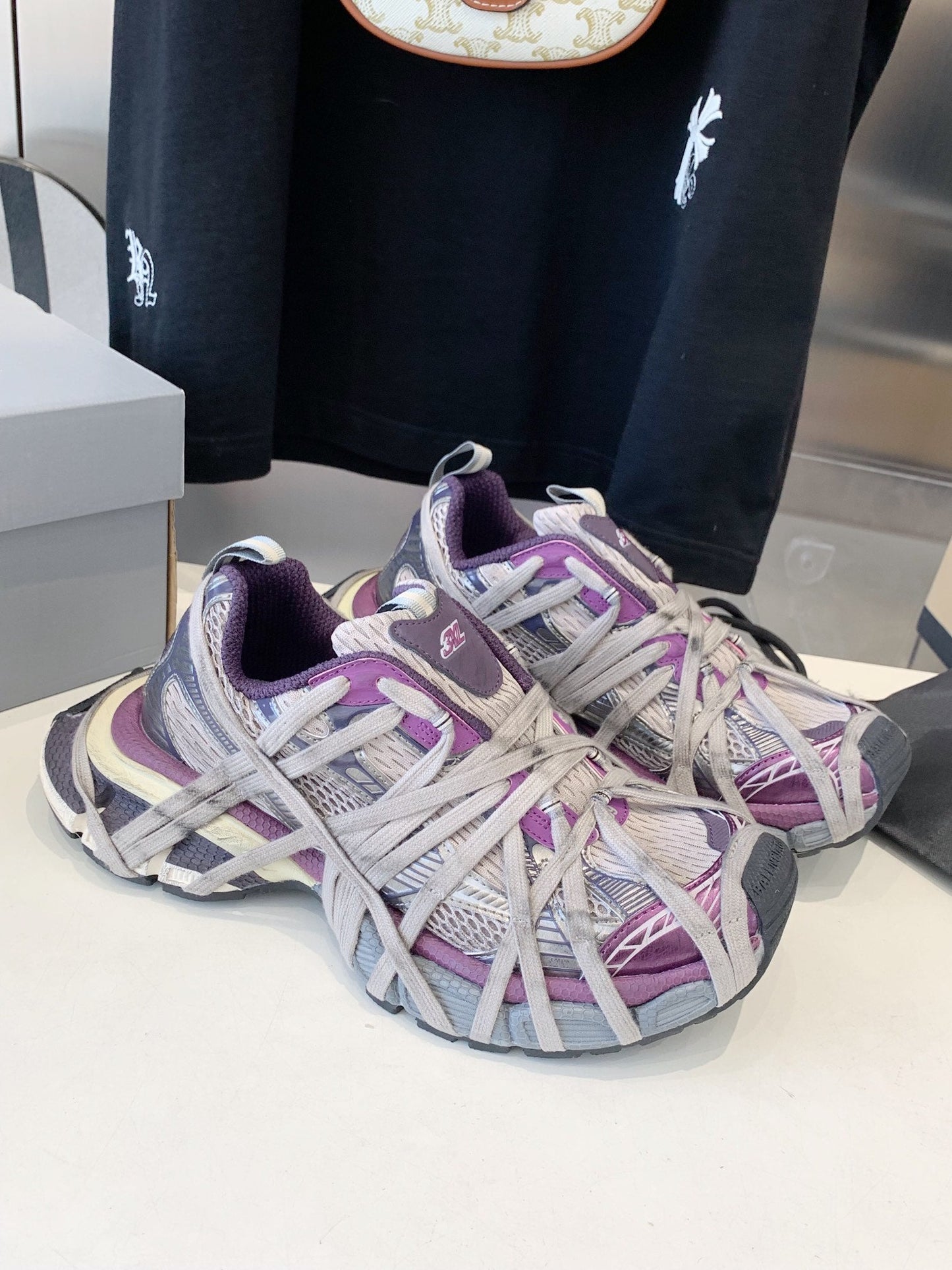 3XL EXTREME LACE SNEAKER PURPLE AND GRAY - 35