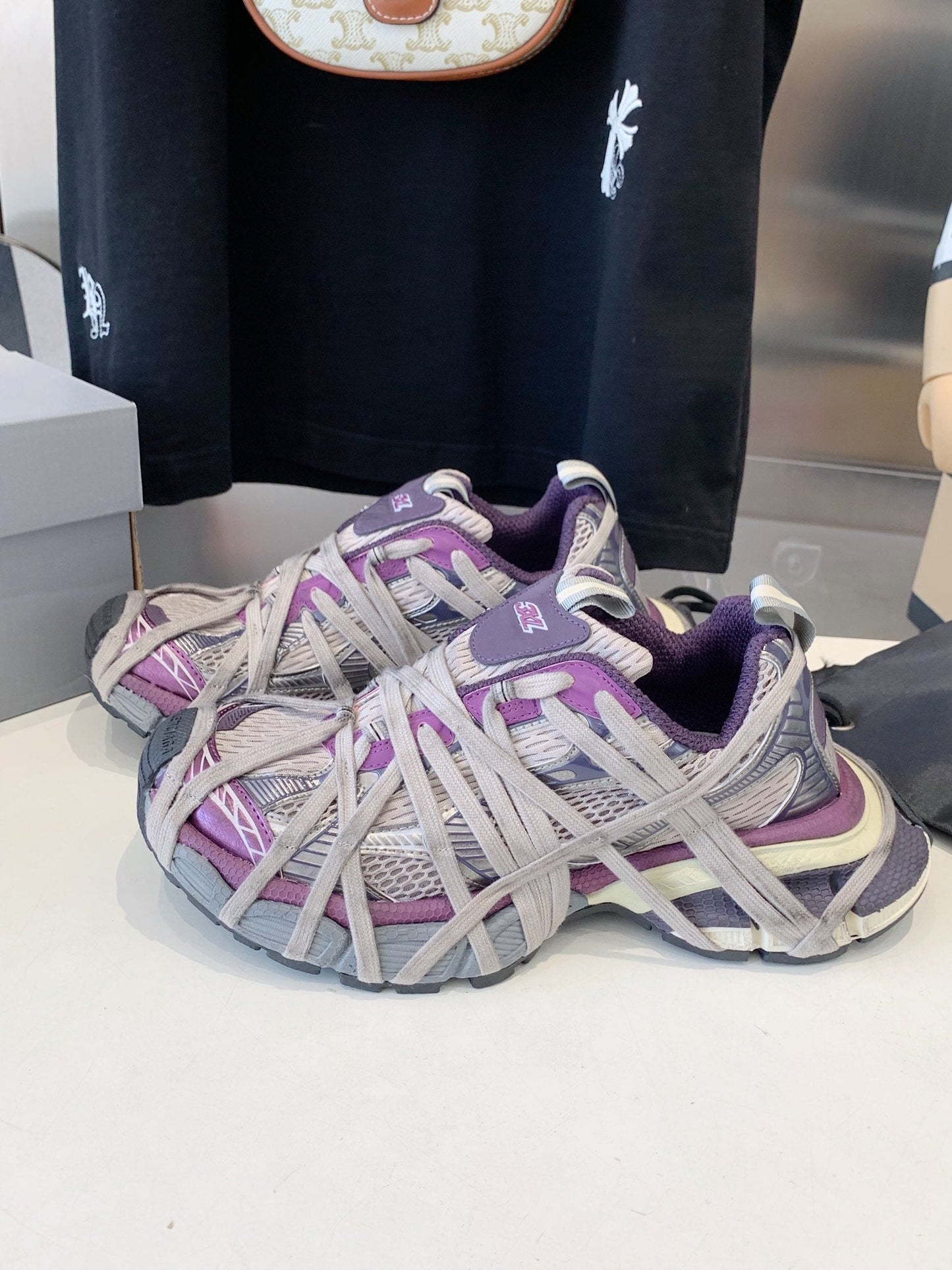 3XL EXTREME LACE SNEAKER PURPLE AND GRAY - 35