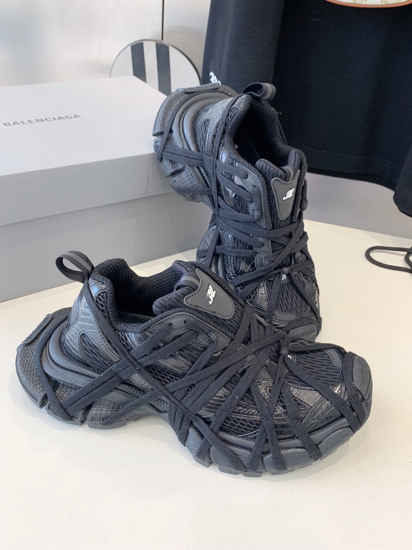 3XL EXTREME LACE BLACK SNEAKER BLACK - 35