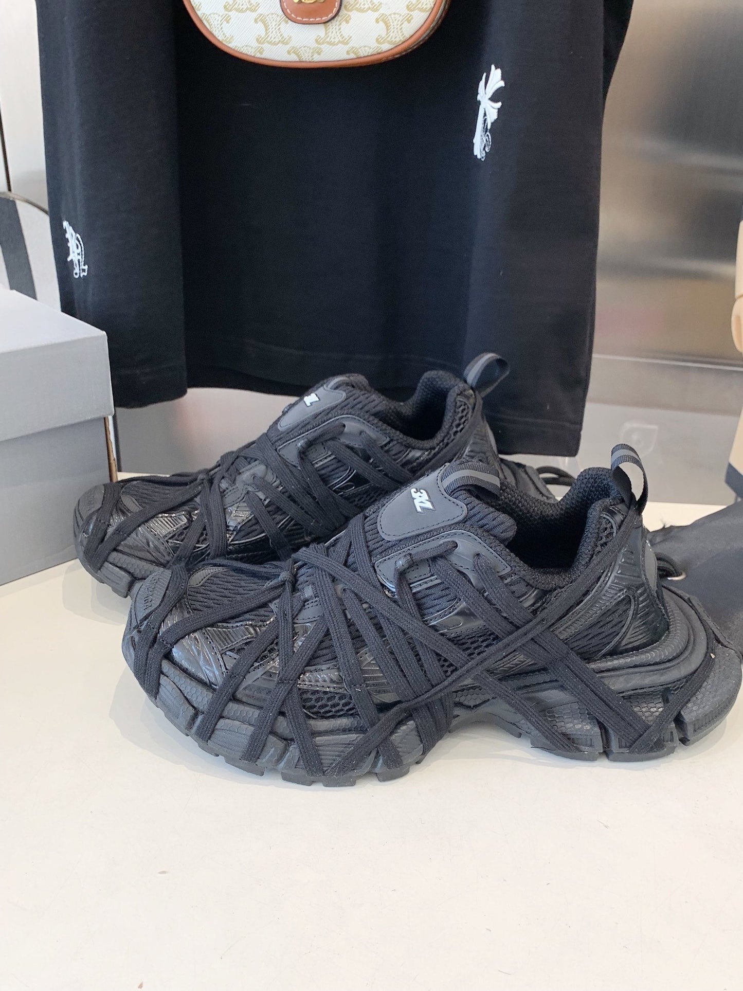 3XL EXTREME LACE BLACK SNEAKER BLACK - 35