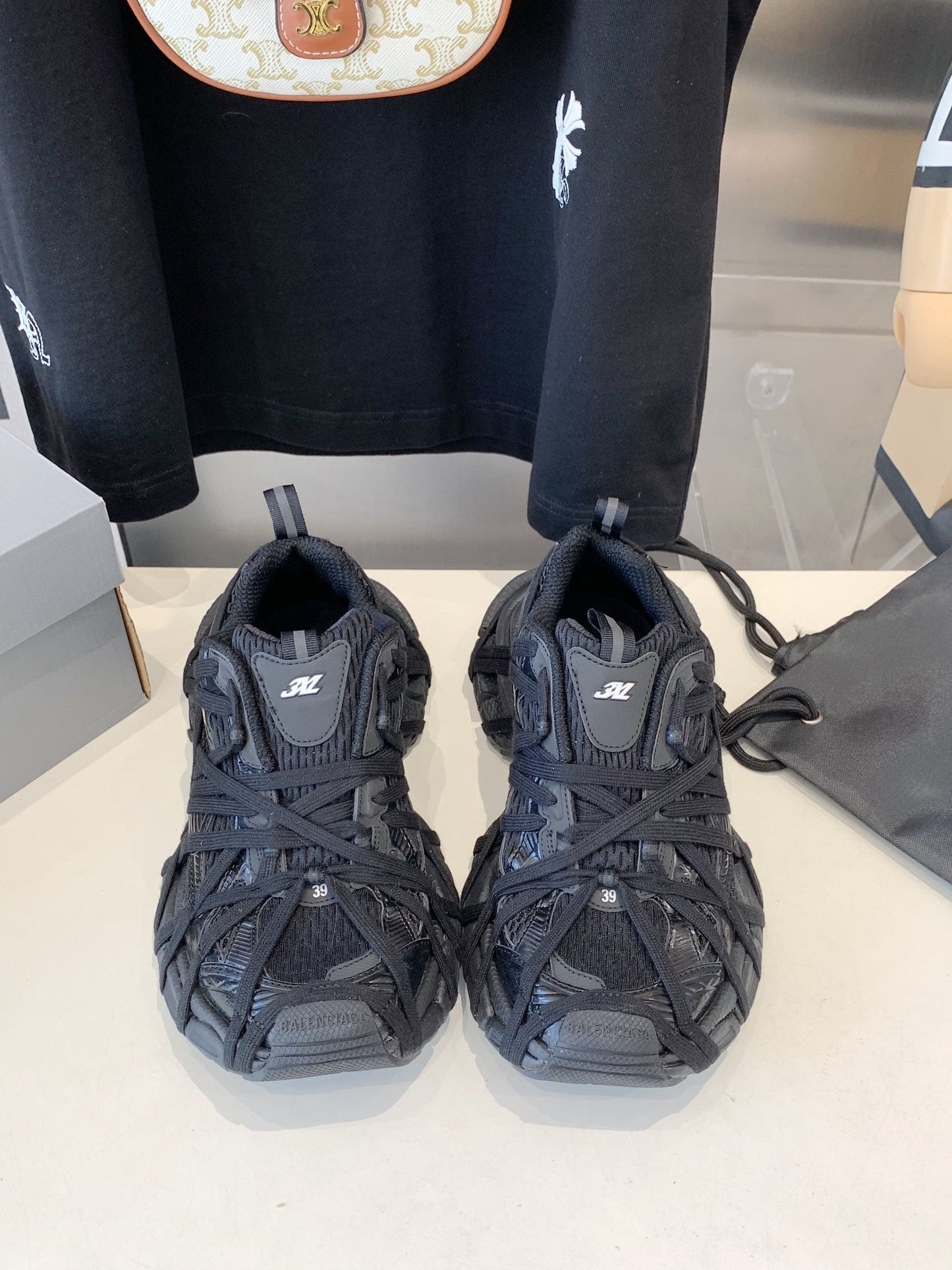 3XL EXTREME LACE BLACK SNEAKER BLACK - 35