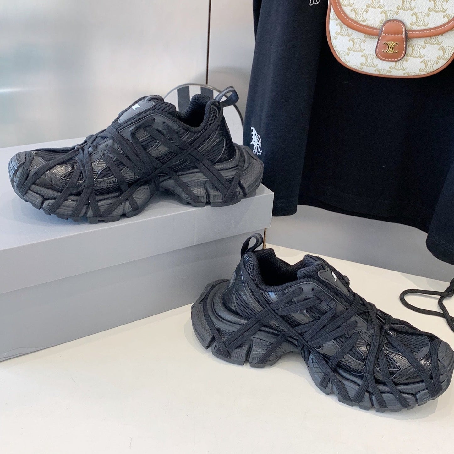 3XL EXTREME LACE BLACK SNEAKER BLACK - 35