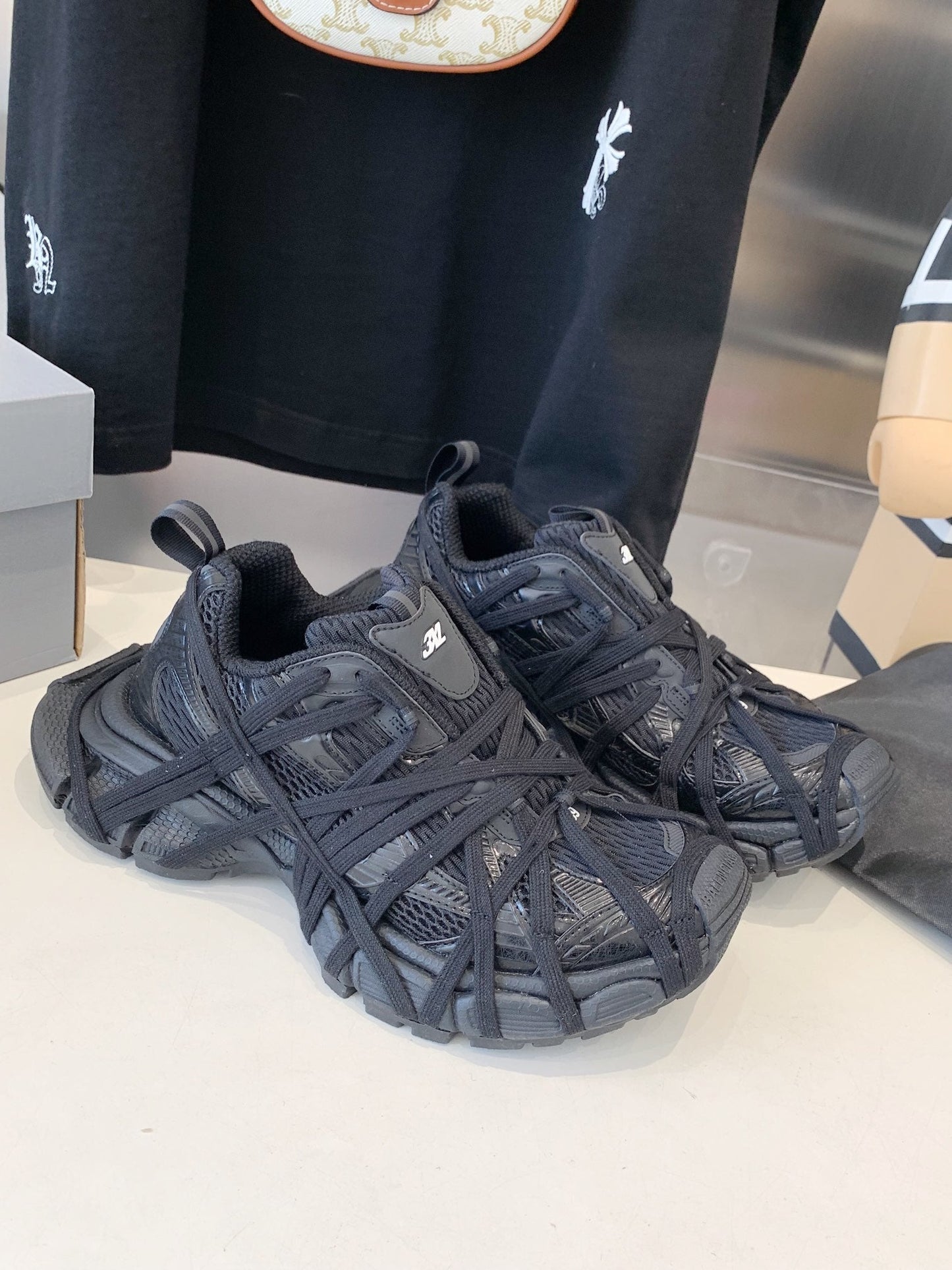 3XL EXTREME LACE BLACK SNEAKER BLACK - 35