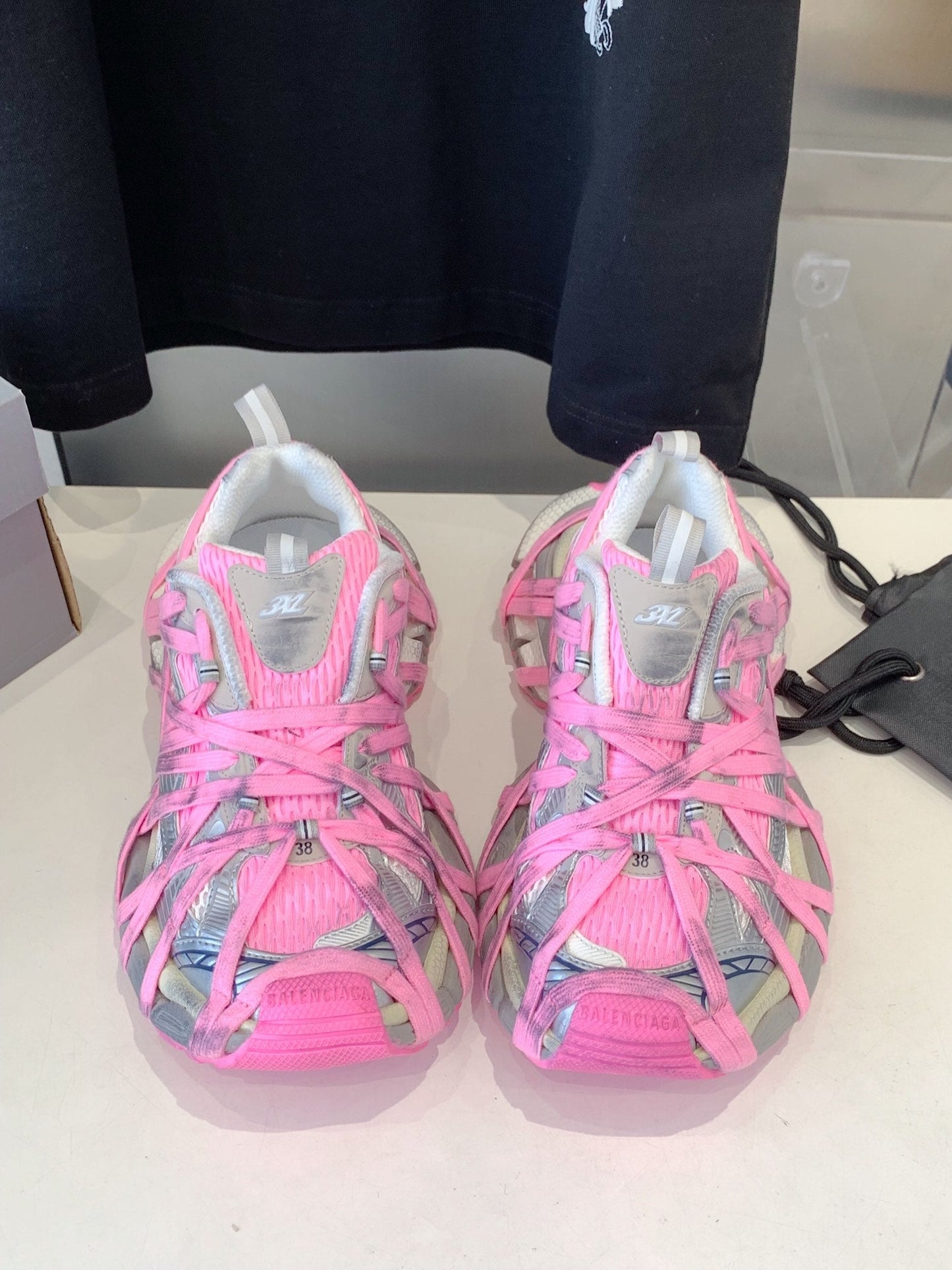 3XL EXTREME LACE SNEAKER SILVER AND PINK - 35