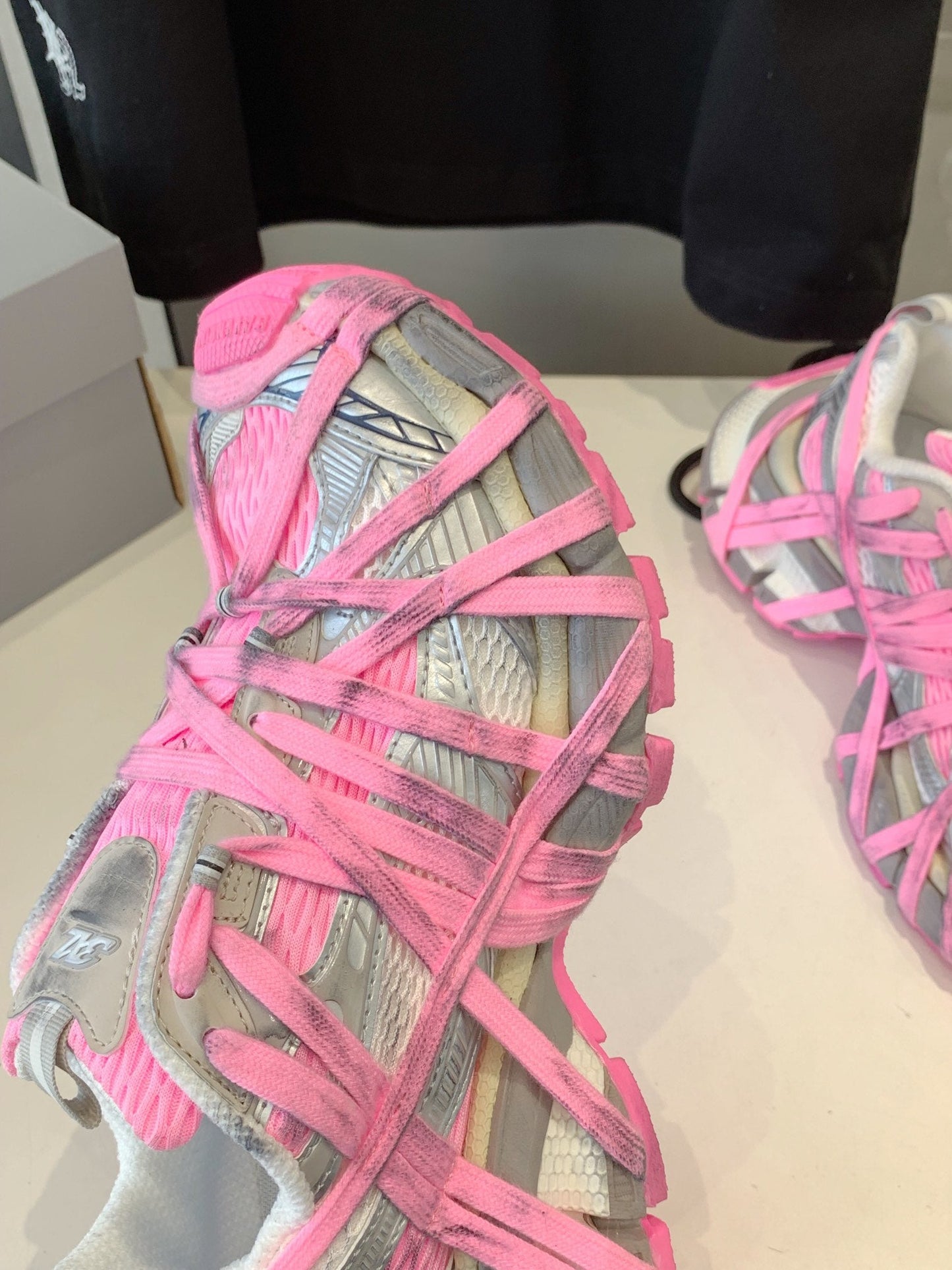 3XL EXTREME LACE SNEAKER SILVER AND PINK - 35