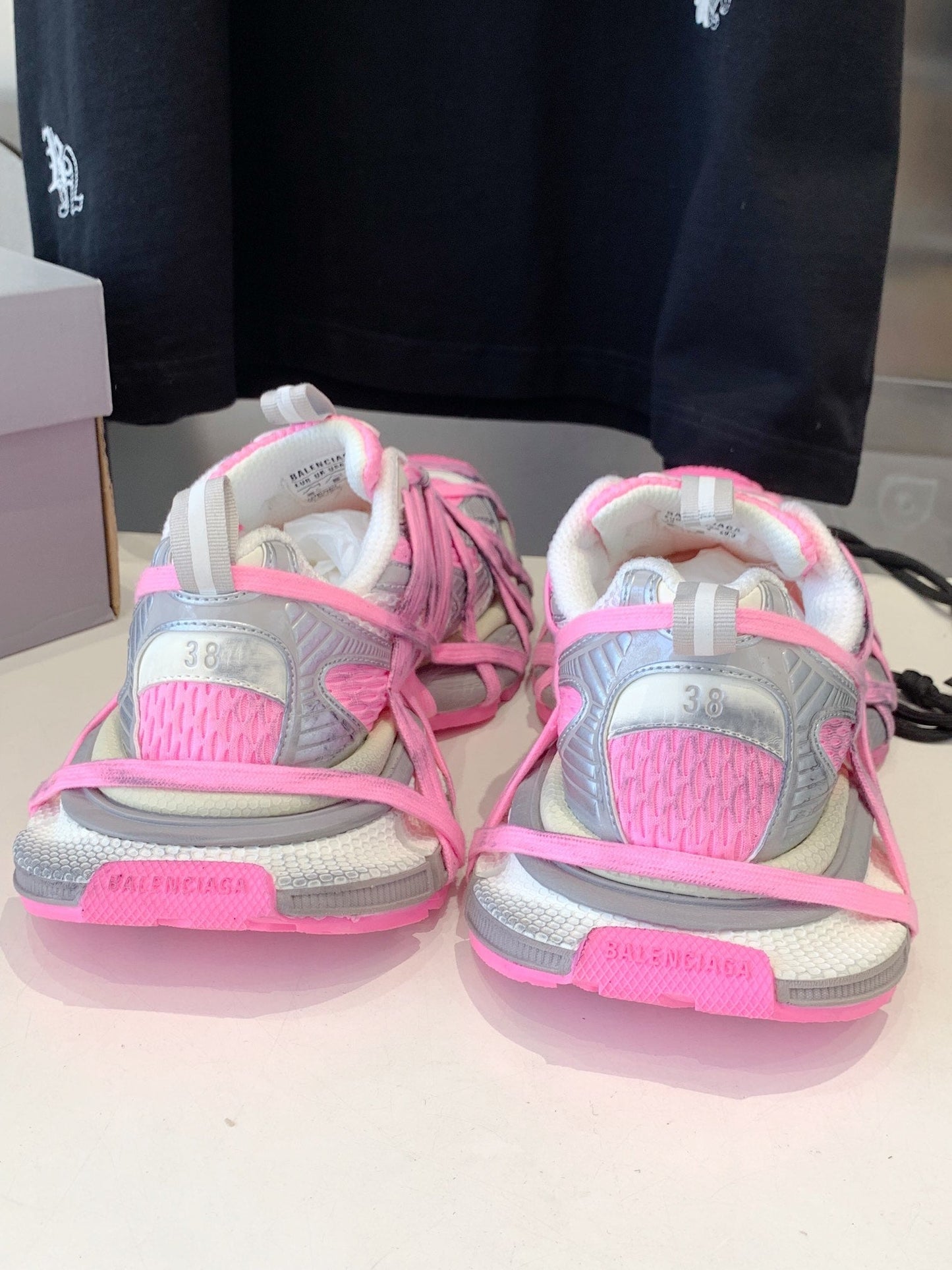 3XL EXTREME LACE SNEAKER SILVER AND PINK - 35