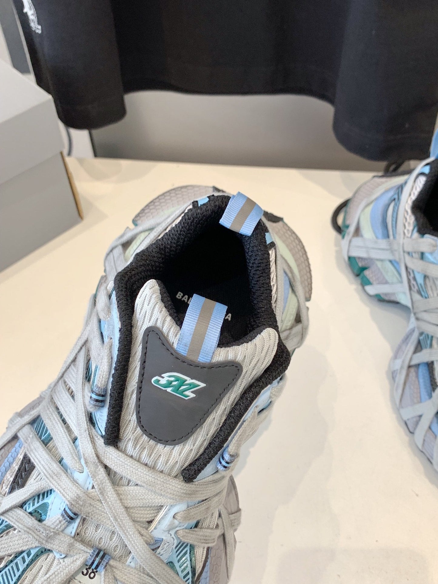 3XL EXTREME LACE SNEAKER GRAY AND LIGHT BLUE - 35
