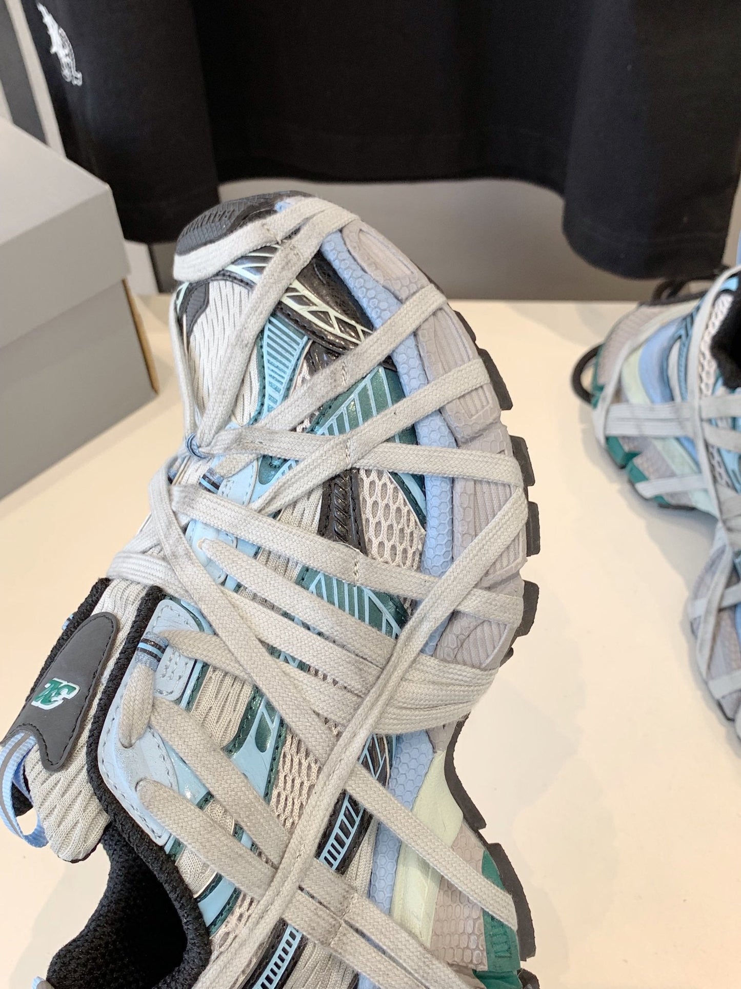 3XL EXTREME LACE SNEAKER GRAY AND LIGHT BLUE - 35