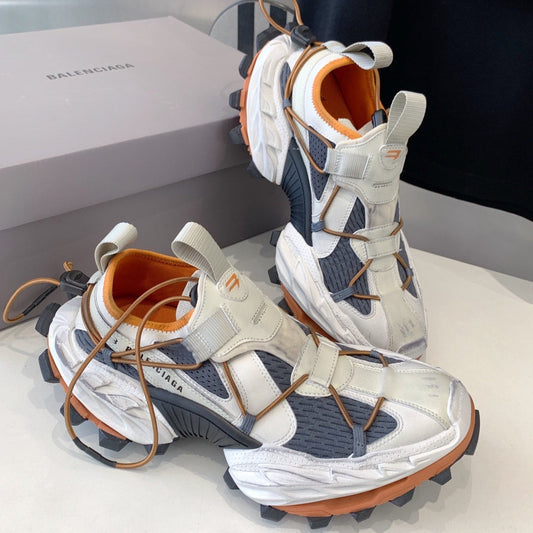 HIKE SNEAKER IN BEIGE AND ORANGE MESH, POLYURETHANE AND POLYESTER - 35