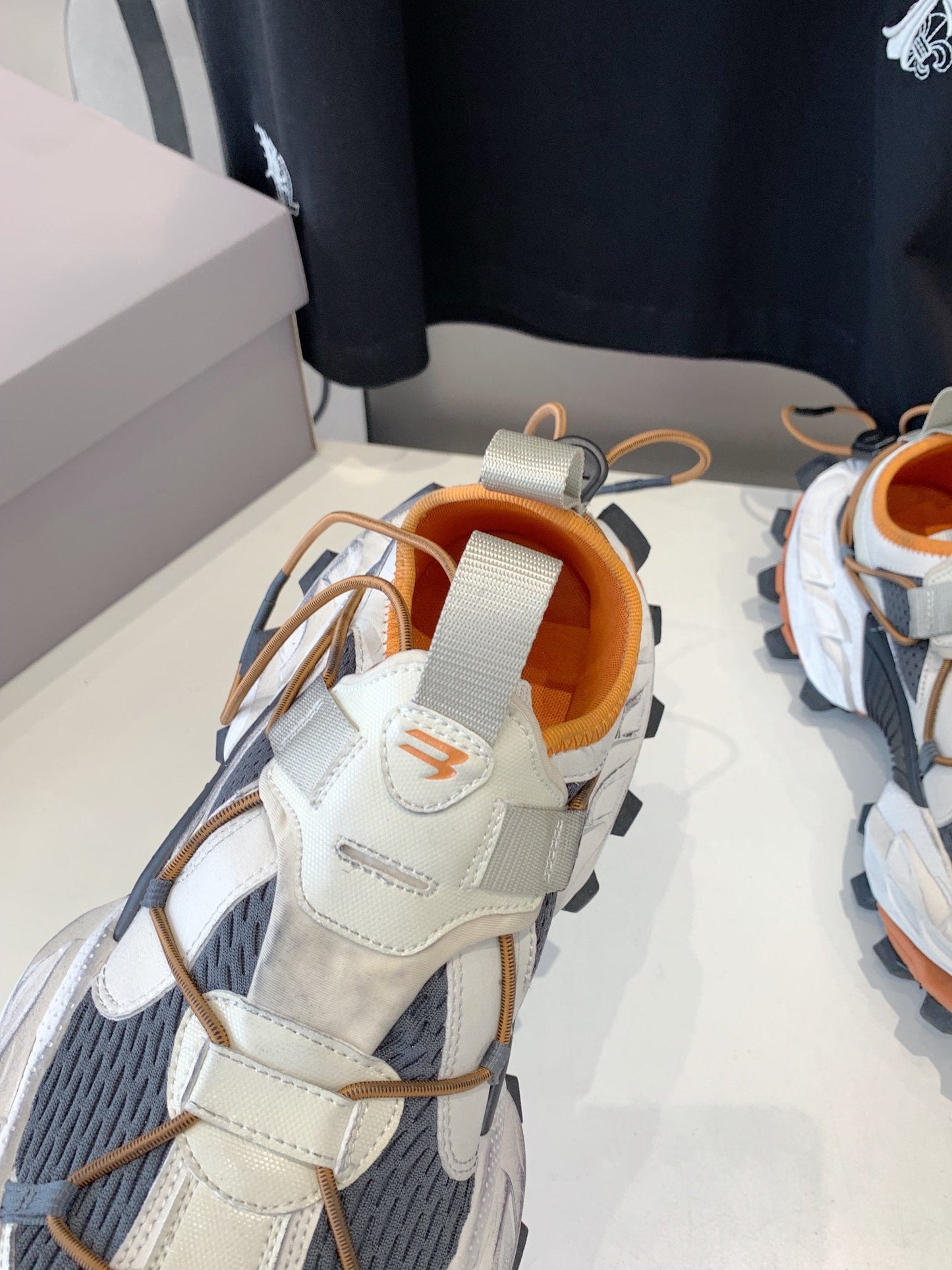 HIKE SNEAKER IN BEIGE AND ORANGE MESH, POLYURETHANE AND POLYESTER - 35