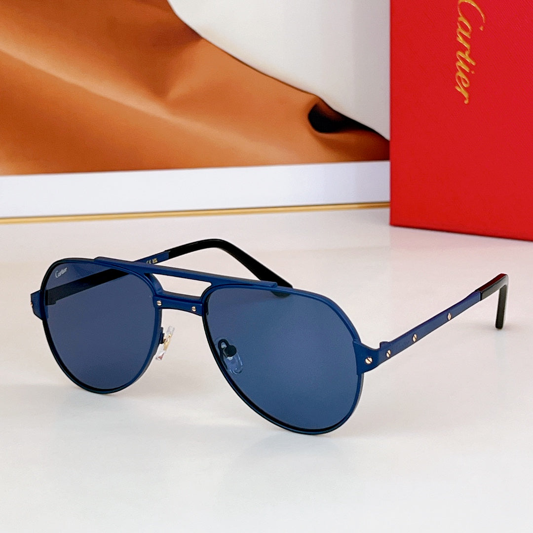 SANTOS AVIATOR FRAME SUNGLASSES CT0639S IN METAL - Brown