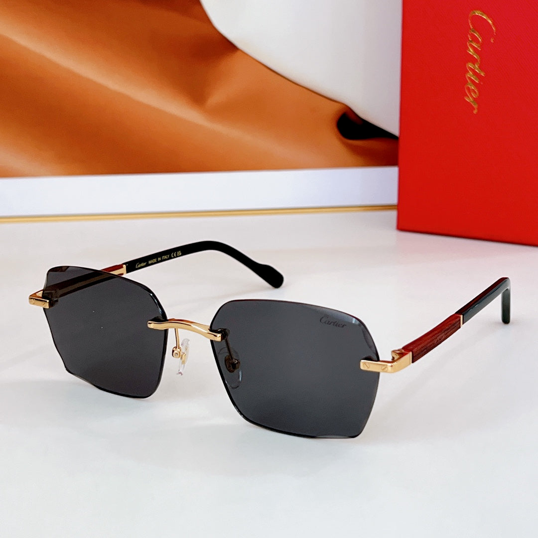 SANTOS SQUARE FRAME SUNGLASSES CT0483S IN METAL - Blue
