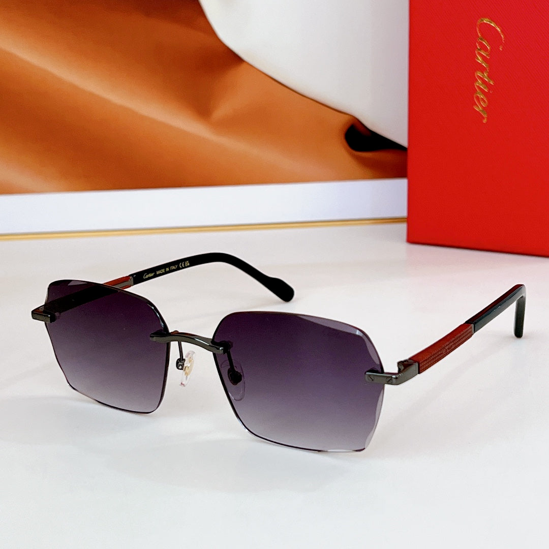 SANTOS SQUARE FRAME SUNGLASSES CT0483S IN METAL - Blue