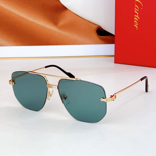 PREMIÈRE NAVIGATOR FRAME SUNGLASSES CT6011S IN METAL - Green
