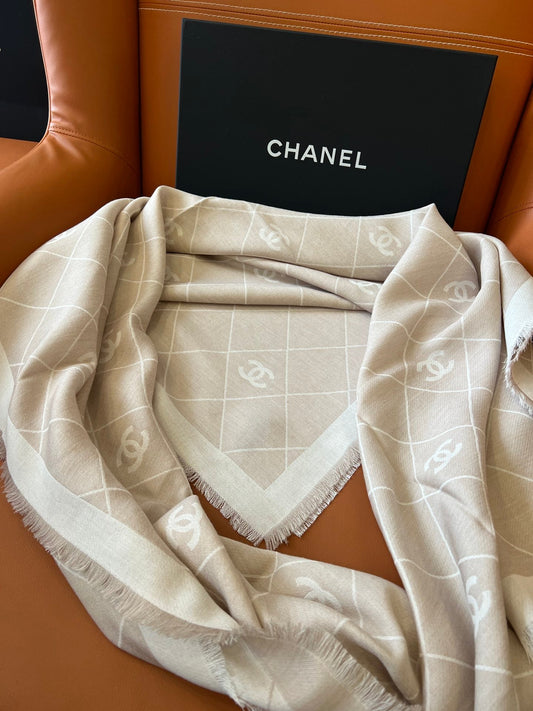 ШАРФ CHANEL 25S 140 З ВОВНИ ТА ШОВКУ 700809