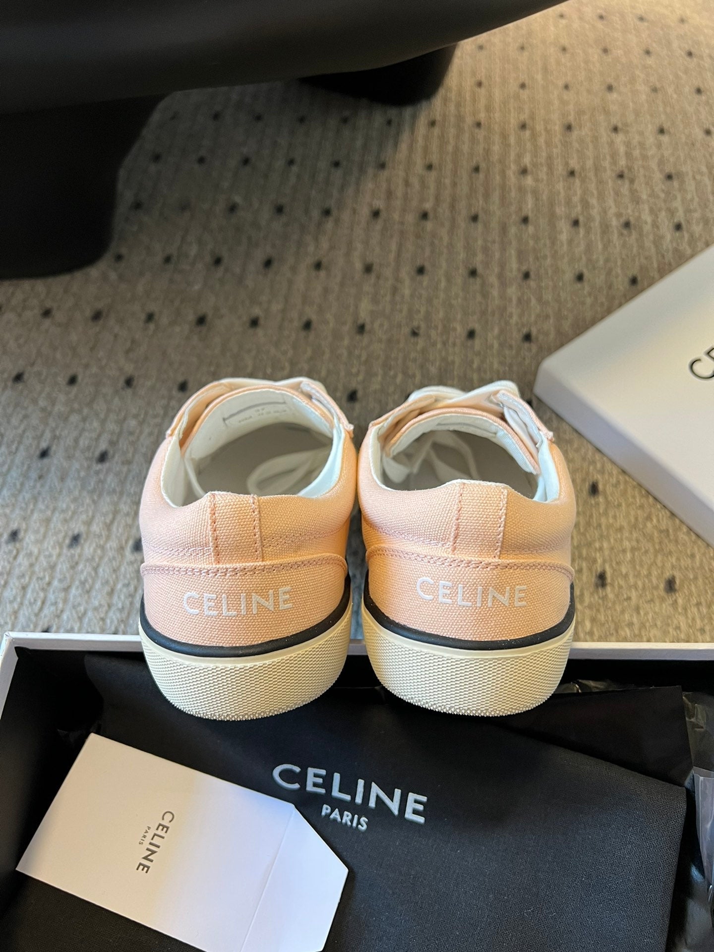 TRAINER LOW LACE-UP SNEAKER IN LIGHT ORANGE CANVAS - 35