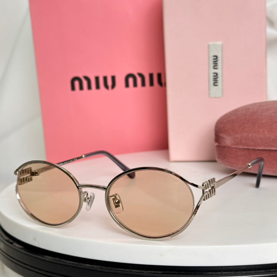 LOGO SUNGLASSES SMU52Y IN METAL - Gold/Pink