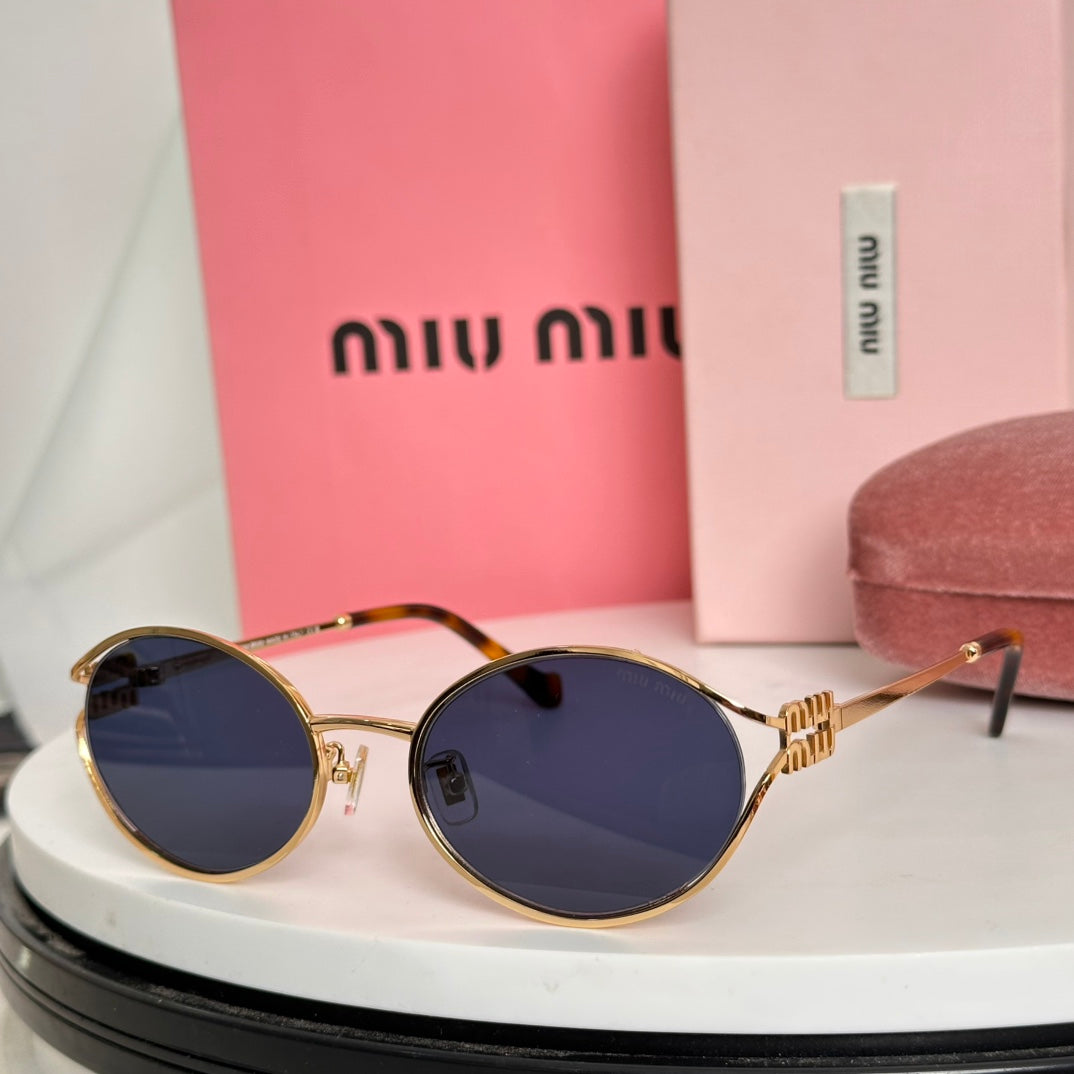 LOGO SUNGLASSES SMU52Y IN METAL - Gold/Pink