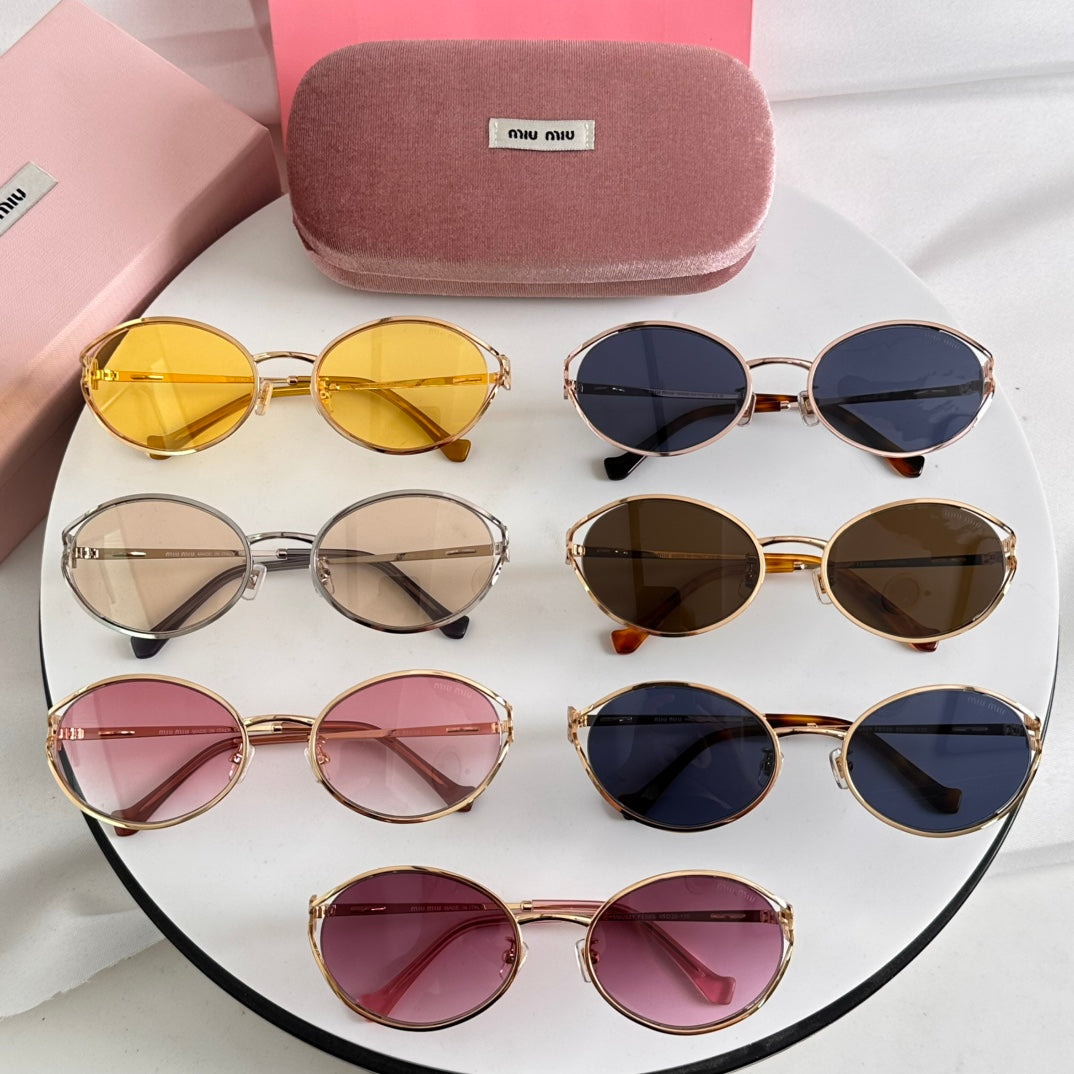 LOGO SUNGLASSES SMU52Y IN METAL - Gold/Pink