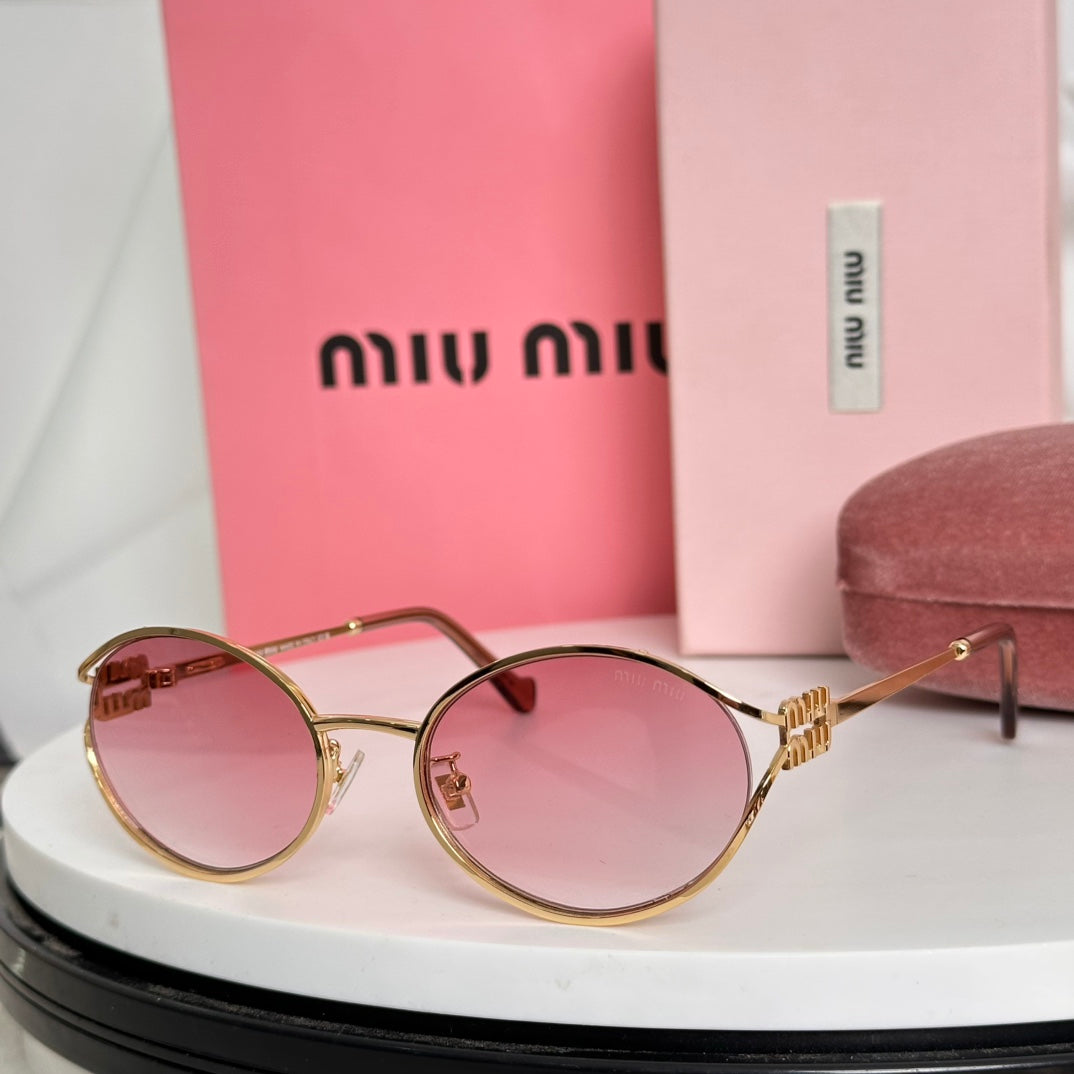 LOGO SUNGLASSES SMU52Y IN METAL - Gold/Pink