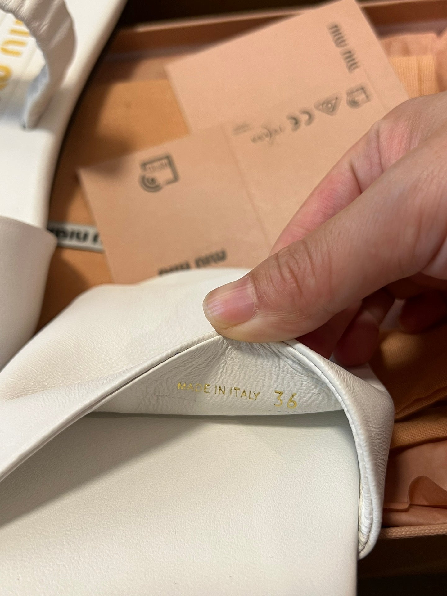 RUCHES SANDALS IN WHITE LAMBSKIN - 35
