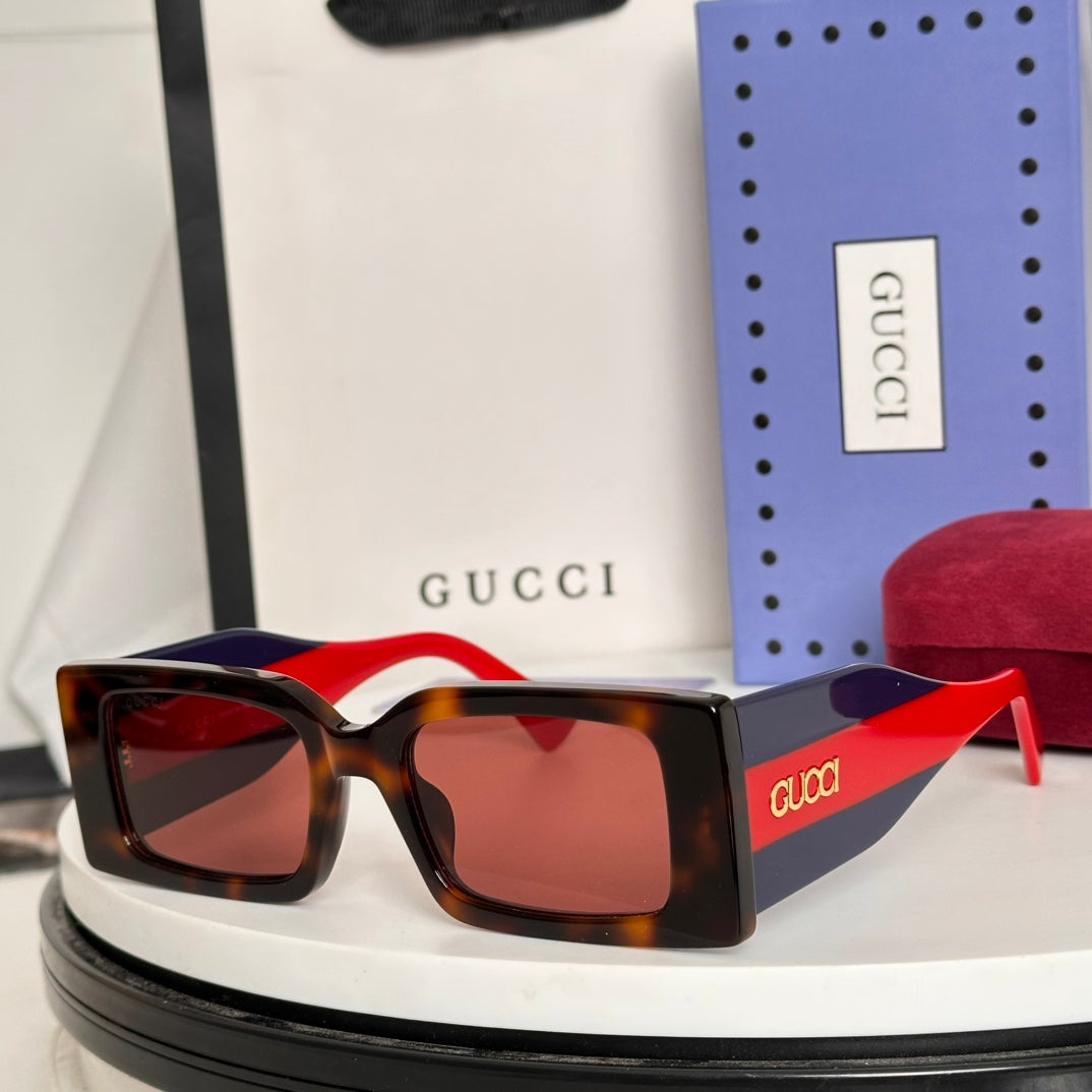 CHUNKY GEOMETRIC FRAME SUNGLASSES GG1860S IN ACETATE - Black/ black