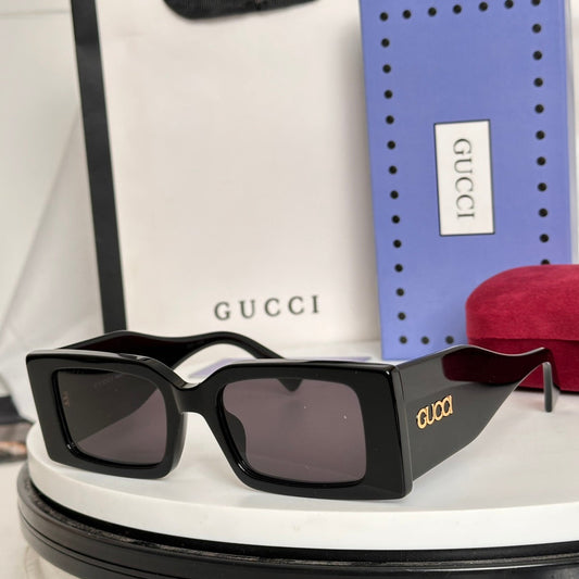 CHUNKY GEOMETRIC FRAME SUNGLASSES GG1860S IN ACETATE - Black/ black