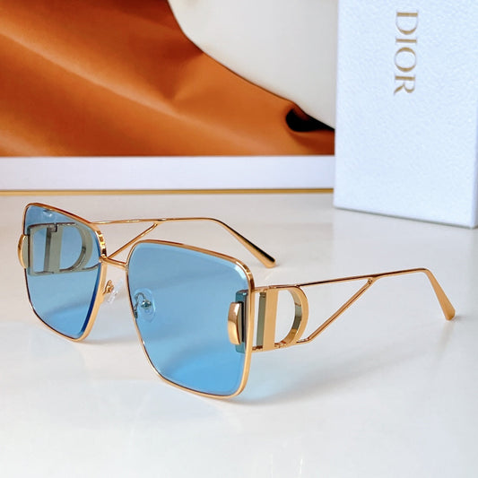 MONTAIGNE SQUARE SUNGLASS DSGTA42UCR IN METAL - Blue