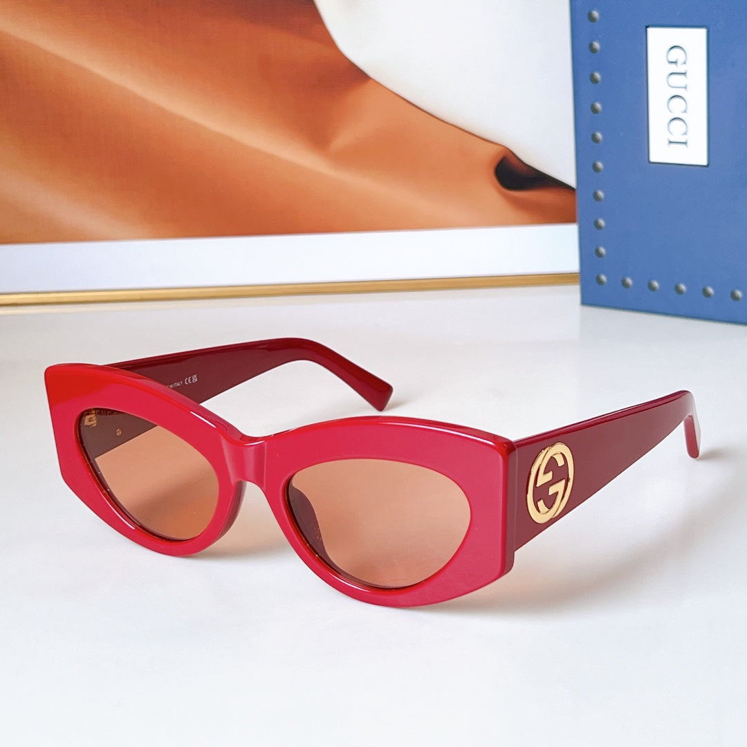 OVAL FRAME SUNGLASSES GG1843S IN ACETATE - Black