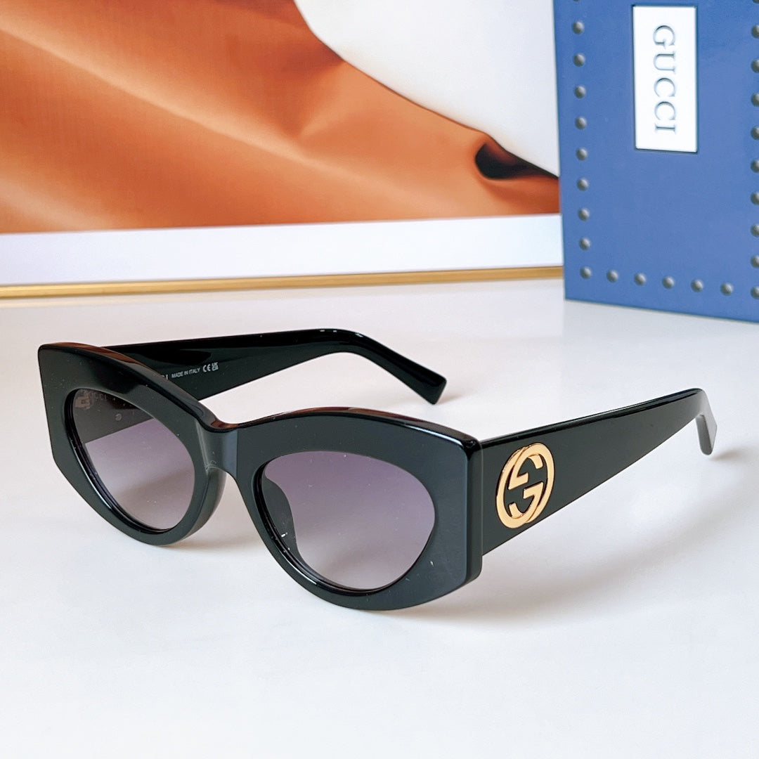 OVAL FRAME SUNGLASSES GG1843S IN ACETATE - Black
