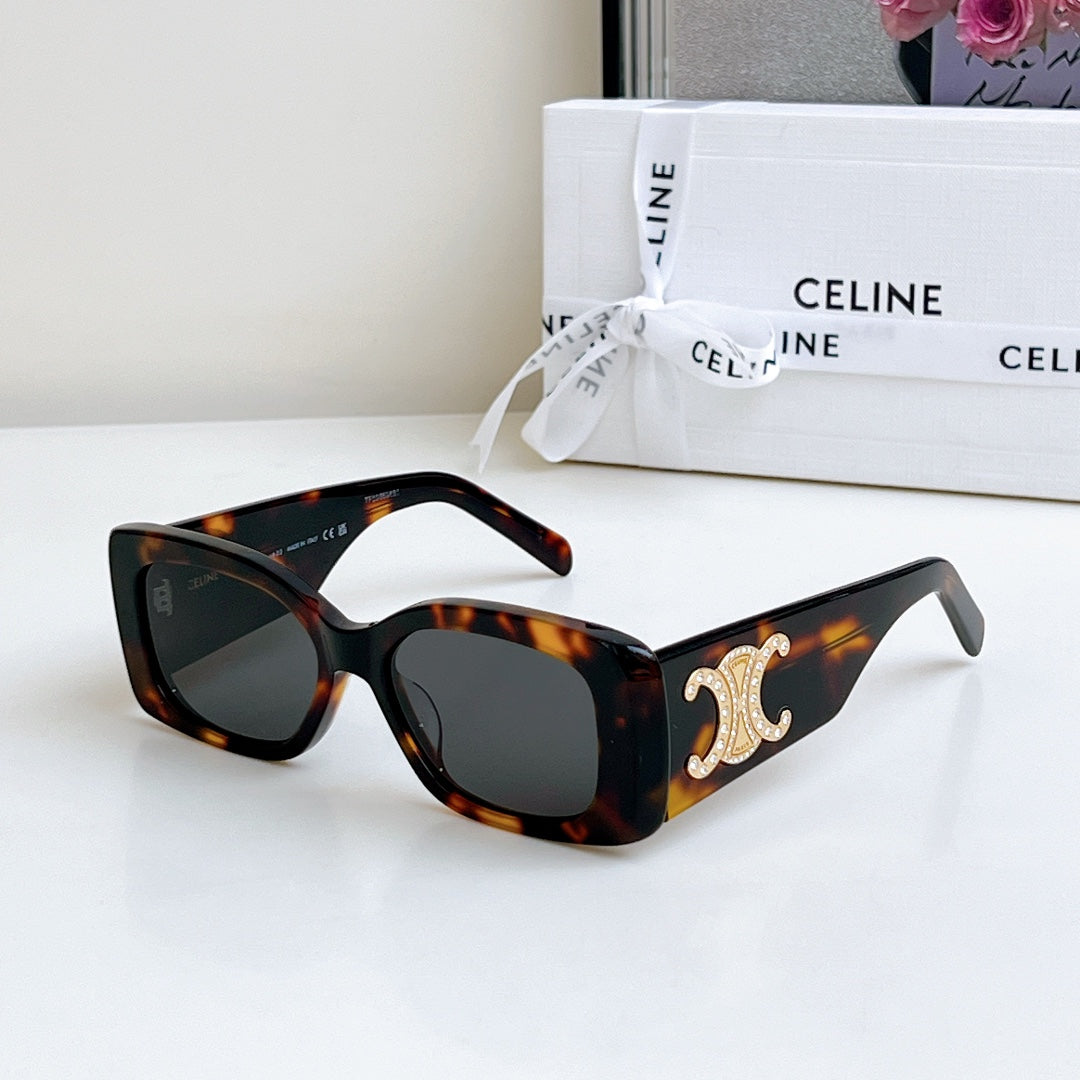 TRIOMPHE SUNGLASSES CL40288 IN ACETATE - Black/Gold