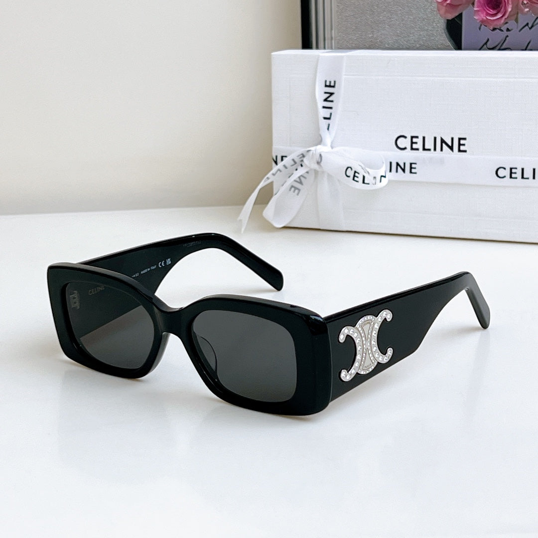 TRIOMPHE SUNGLASSES CL40288 IN ACETATE - Black/Gold