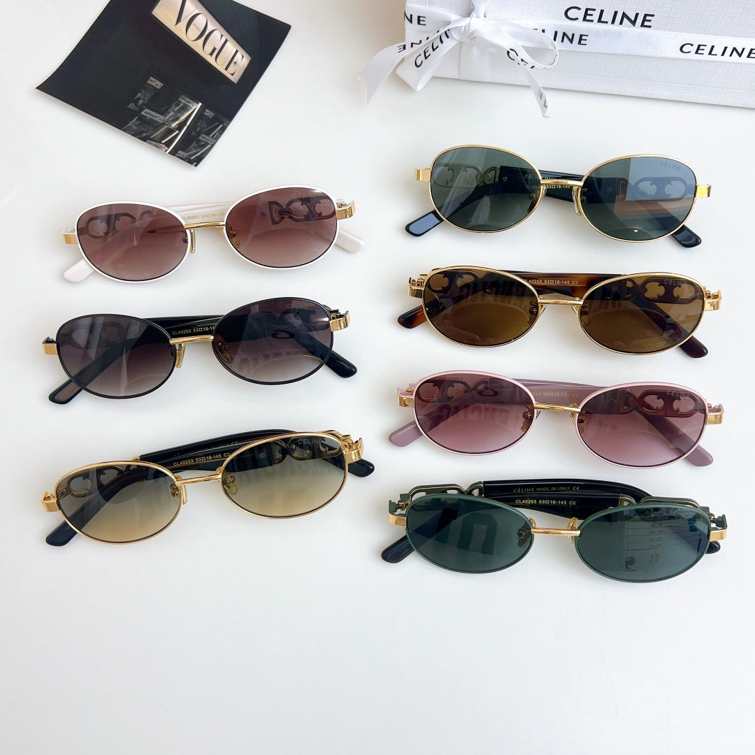 TRIOMPHE SUNGLASSES CL40253 IN METAL GRADIENT SMOKE LENSES - Black/Black Lenses