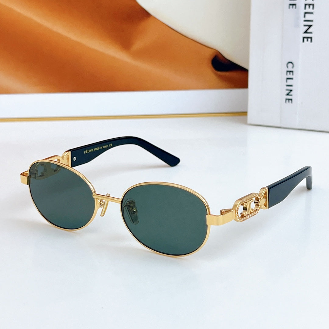 TRIOMPHE SUNGLASSES CL40253 IN METAL GRADIENT SMOKE LENSES - Black/Black Lenses
