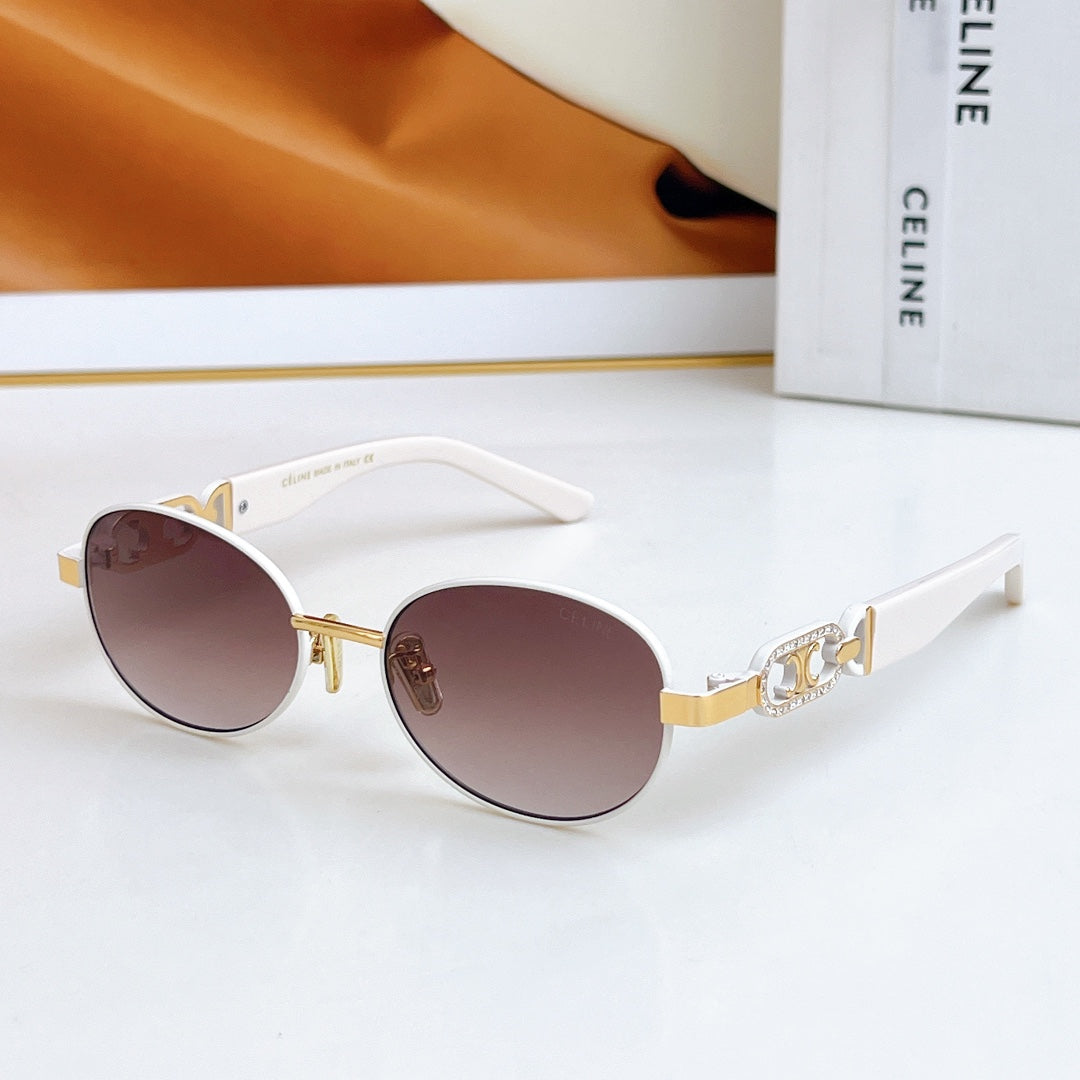 TRIOMPHE SUNGLASSES CL40253 IN METAL GRADIENT SMOKE LENSES - Black/Black Lenses