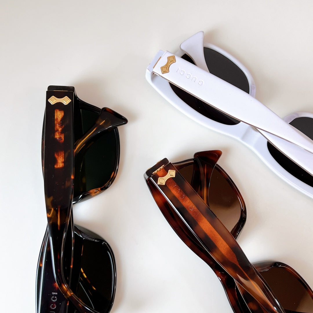SQUARE FRAME SUNGLASSES GG1706S IN ACETATE - White/ black
