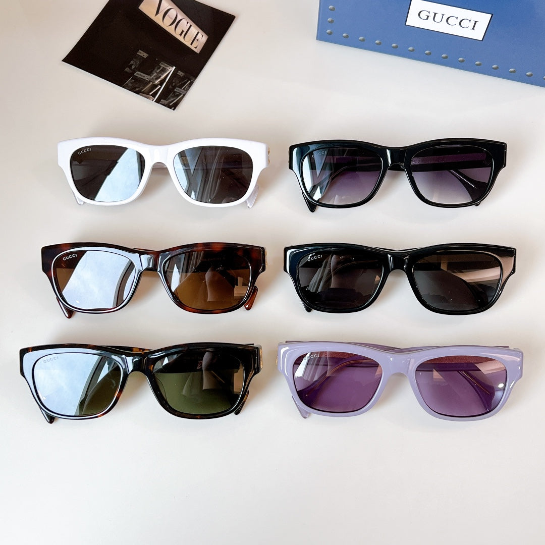 SQUARE FRAME SUNGLASSES GG1706S IN ACETATE - White/ black
