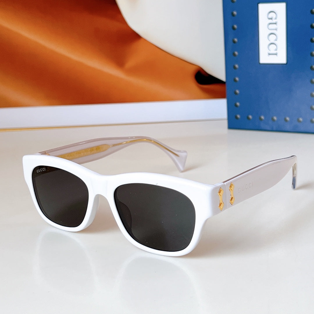 SQUARE FRAME SUNGLASSES GG1706S IN ACETATE - White/ black