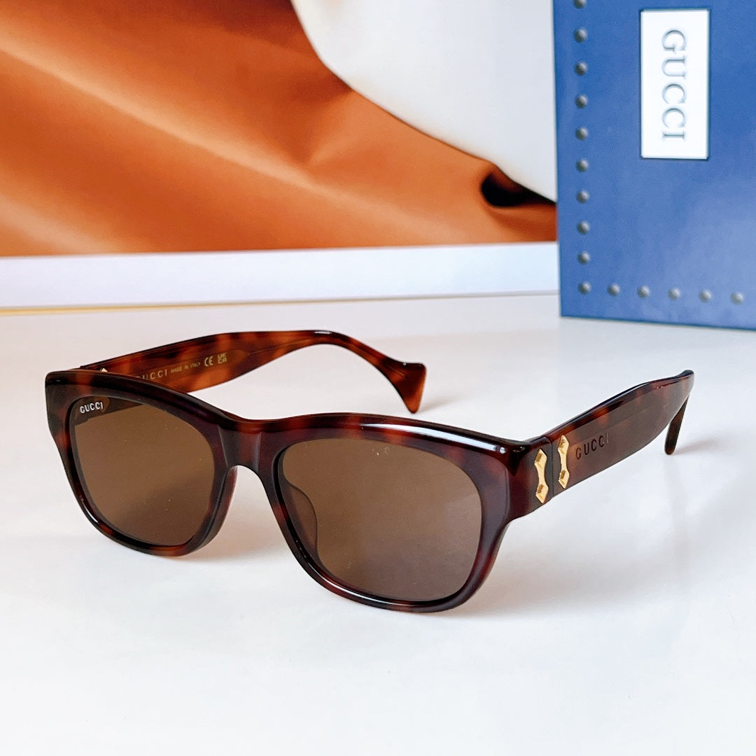 SQUARE FRAME SUNGLASSES GG1706S IN ACETATE - White/ black