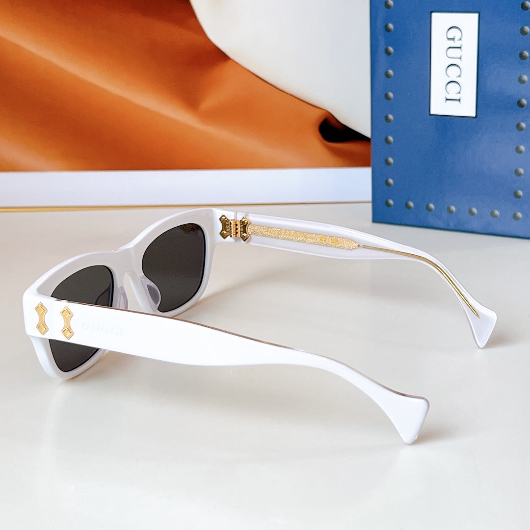 SQUARE FRAME SUNGLASSES GG1706S IN ACETATE - White/ black