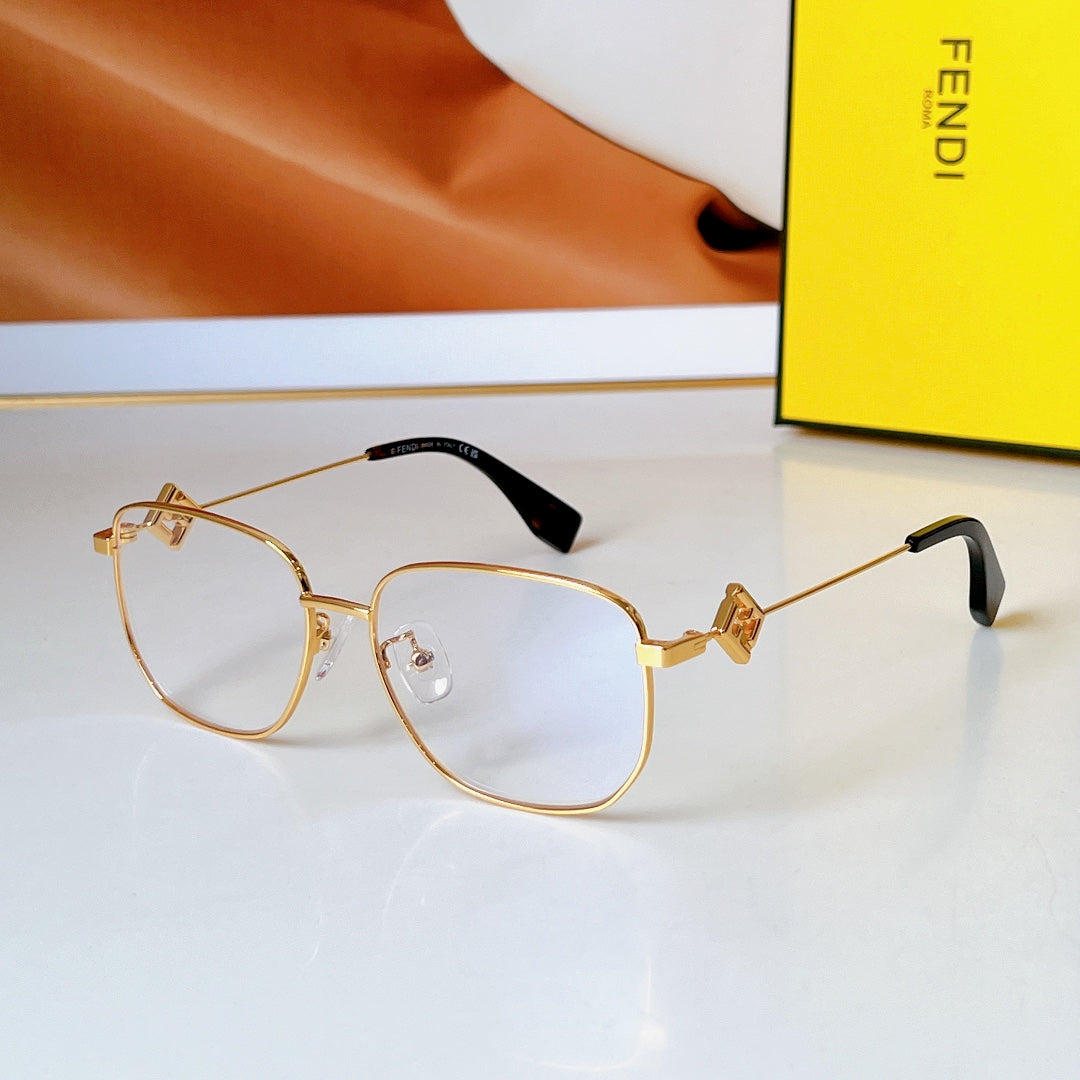 TRAVEL SQUARE FRAME SUNGLASSES FE50111F IN METAL - Light brown