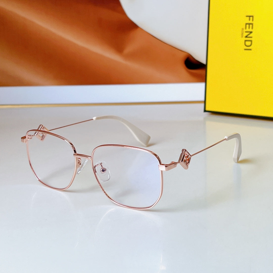 TRAVEL SQUARE FRAME SUNGLASSES FE50111F IN METAL - Light brown