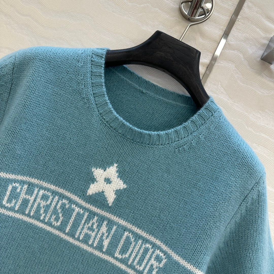DIOR SHORT-SLEEVE CASHMERE SWEATER 264913
