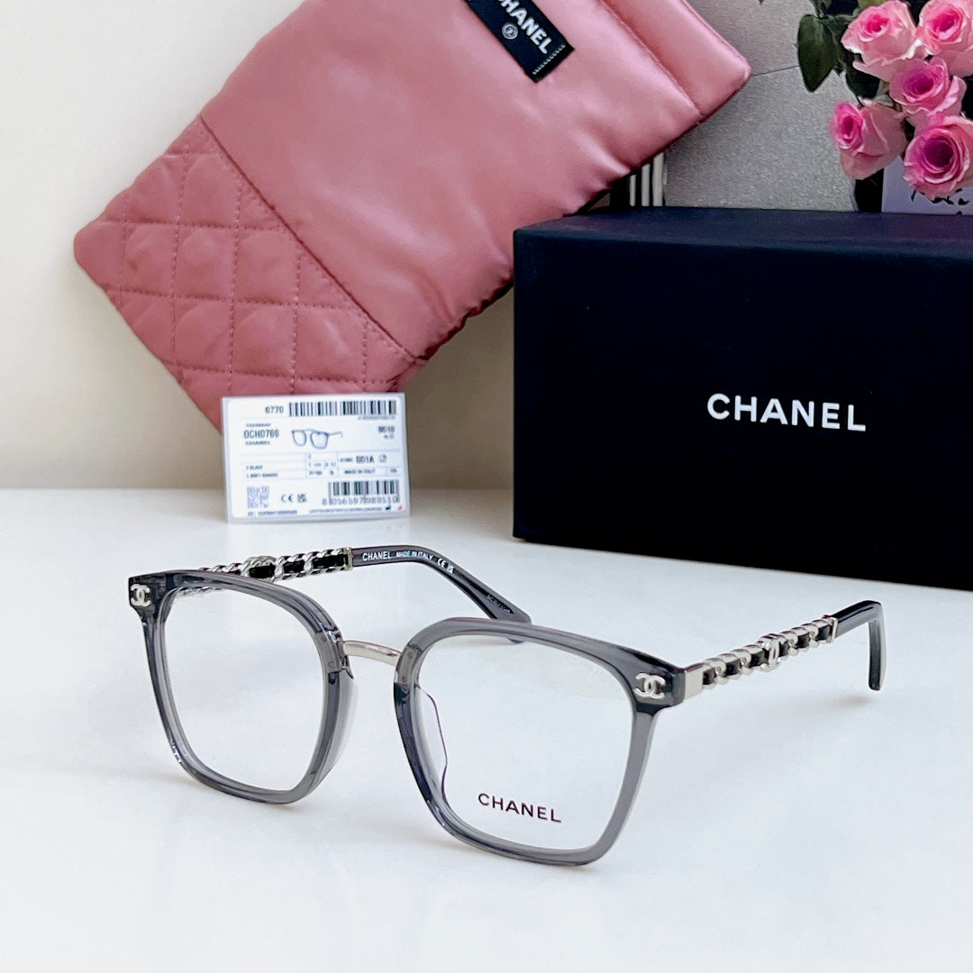 SQUARE SUNGLASSES CH 0769 IN ACETATE CHAIN METAL - Pink/Gold