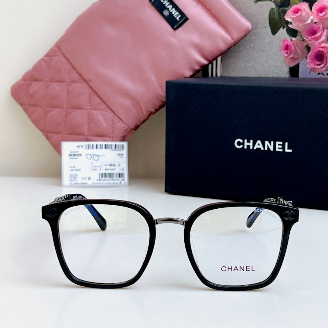 SQUARE SUNGLASSES CH 0769 IN ACETATE CHAIN METAL - Pink/Gold
