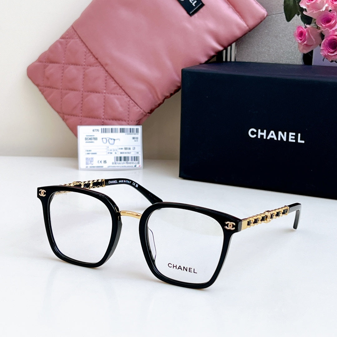 SQUARE SUNGLASSES CH 0769 IN ACETATE CHAIN METAL - Pink/Gold