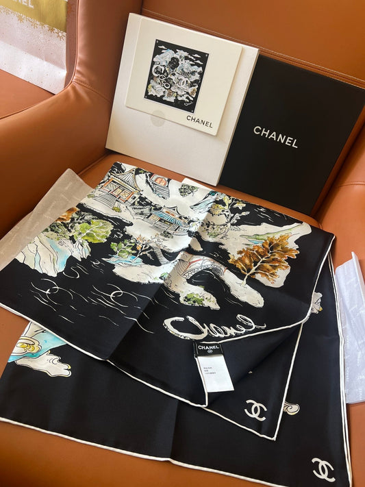 ШАРФ CHANEL 25S 90 З ШОВКУ 715642